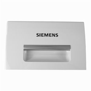 sæbeskuffe front til vaskemaskine fra Siemens.